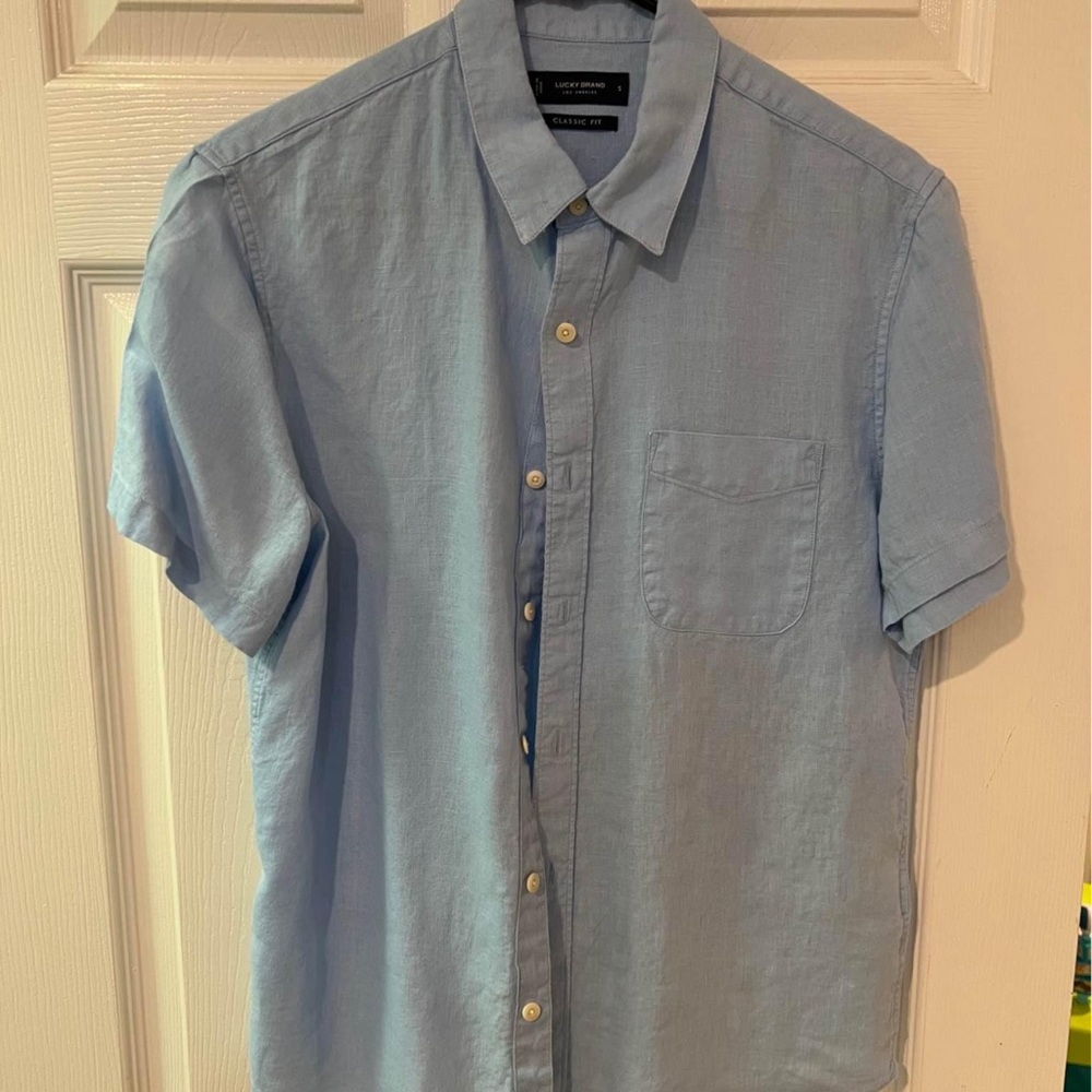 Lucky Brand Light Blue Casual Button Down Shirt